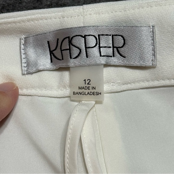 NWT Kasper Kate Classics Vanilla Ice Straight Leg Dress Pants Womens Size 12 - Picture 10 of 11